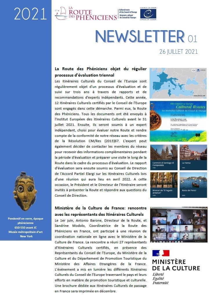 Newsletter 01 – Juillet 2021