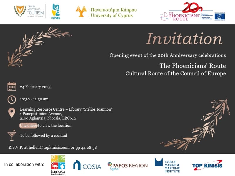 Cerimonia di Apertura del 20° Anniversario della Rotta dei Fenici, Cipro – 24 febbraio